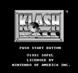Klash Ball Title Screen